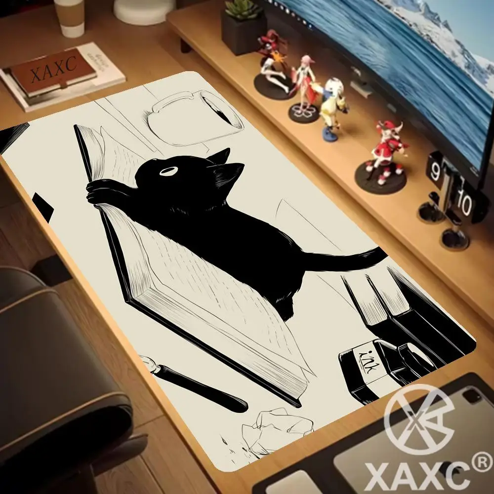 Ink Cat Mouse Pads 800x300 Kawaii Custom Table Mats Computer Mousepad Company Big Desk Pad Large Cute Gamer  Mouse MatXAXC