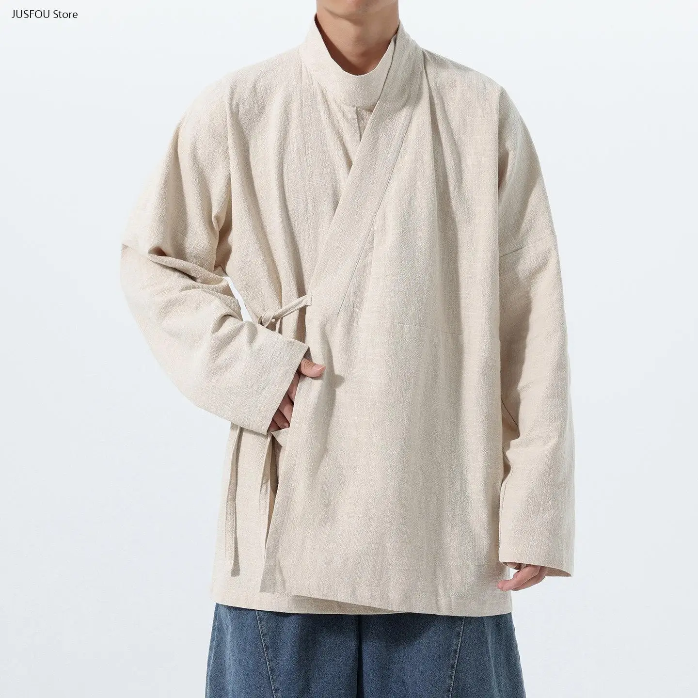 tunica-de-estilo-chino-para-hombre-otono-invierno-2026-color-liso-cuello-curvo-traje-tang-holgado-manga-larga-ropa-exterior-informal-para-uso-diario