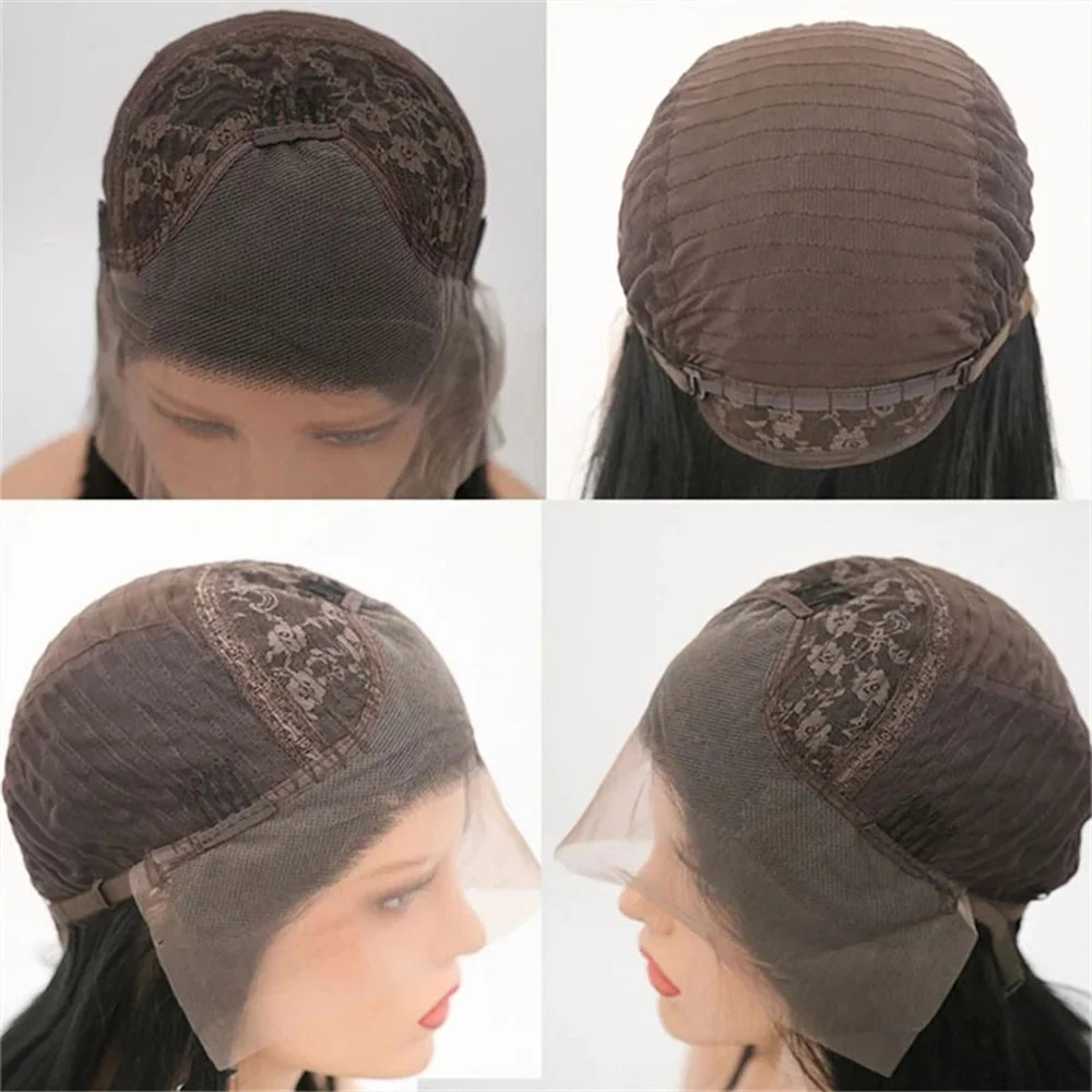 European and American synthetic headband, front lace dirty braid wig, small braid long wig with three strands braid, female