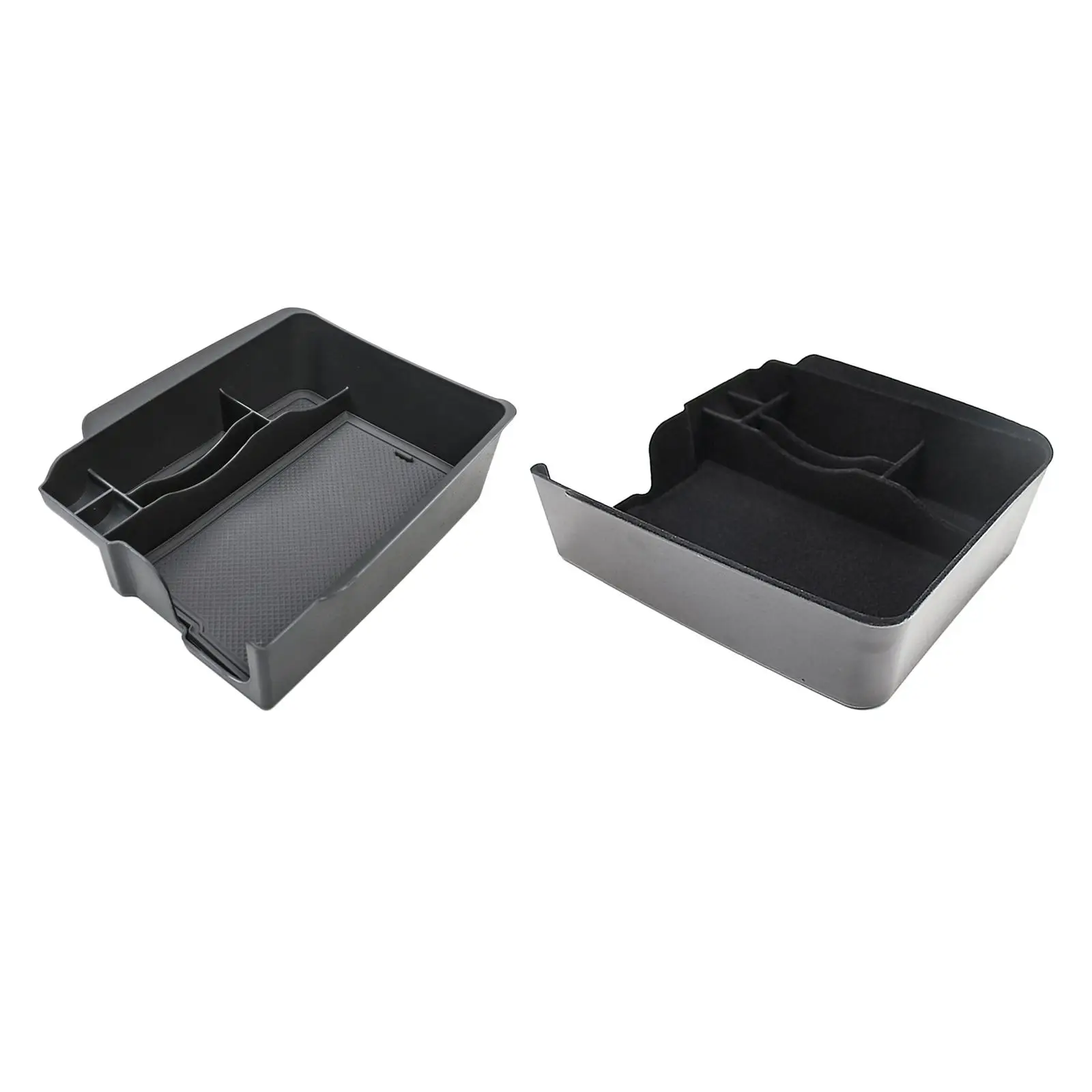Center Console Organizer Tray, Replacement Car Stowing Black Console Holder Hidden Cubby Insert for Model 3 Y