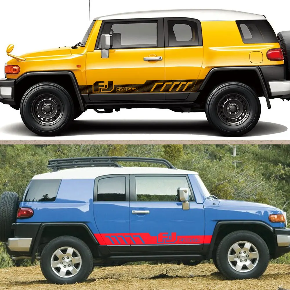 2PCS Car Door Stickers For Toyota FJ CRUISER Parts Tuning Auto Accessories Side Body Graphics Vinyl Film Decals