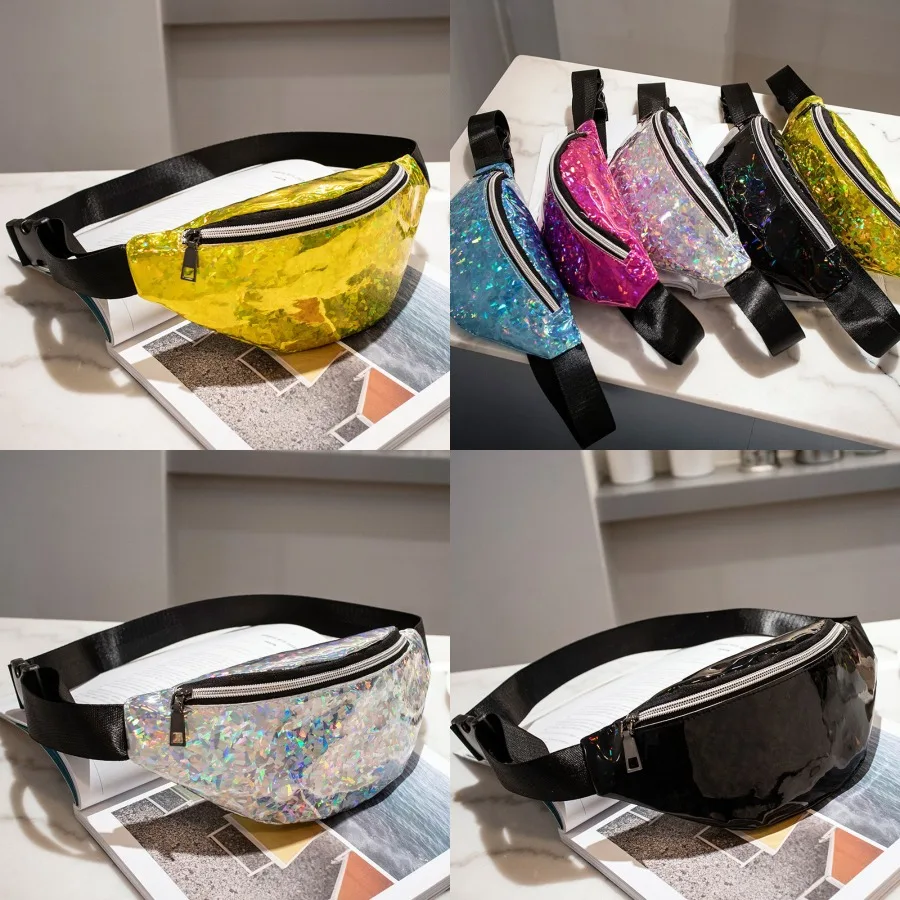 

【Новый стиль】 Новая женская поясная сумка с лазерной отделкой, многофункциональная, разноцветная, на одно плечо, спортивная, для активного отдыха.