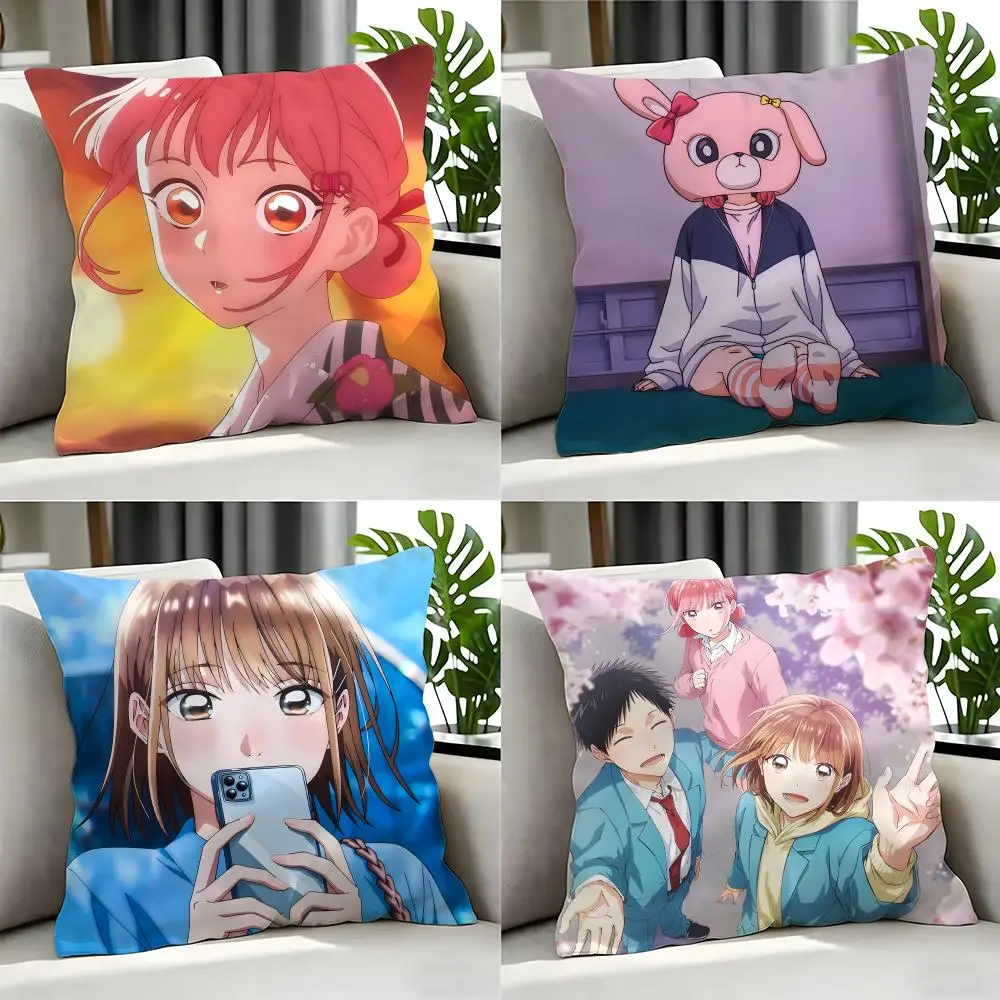 anime Blue Box Cushion Cover Cushion Cover Set 4Pcs 50x50 45x45 40x40 Pillowcase Decorative Sofa Home Decor