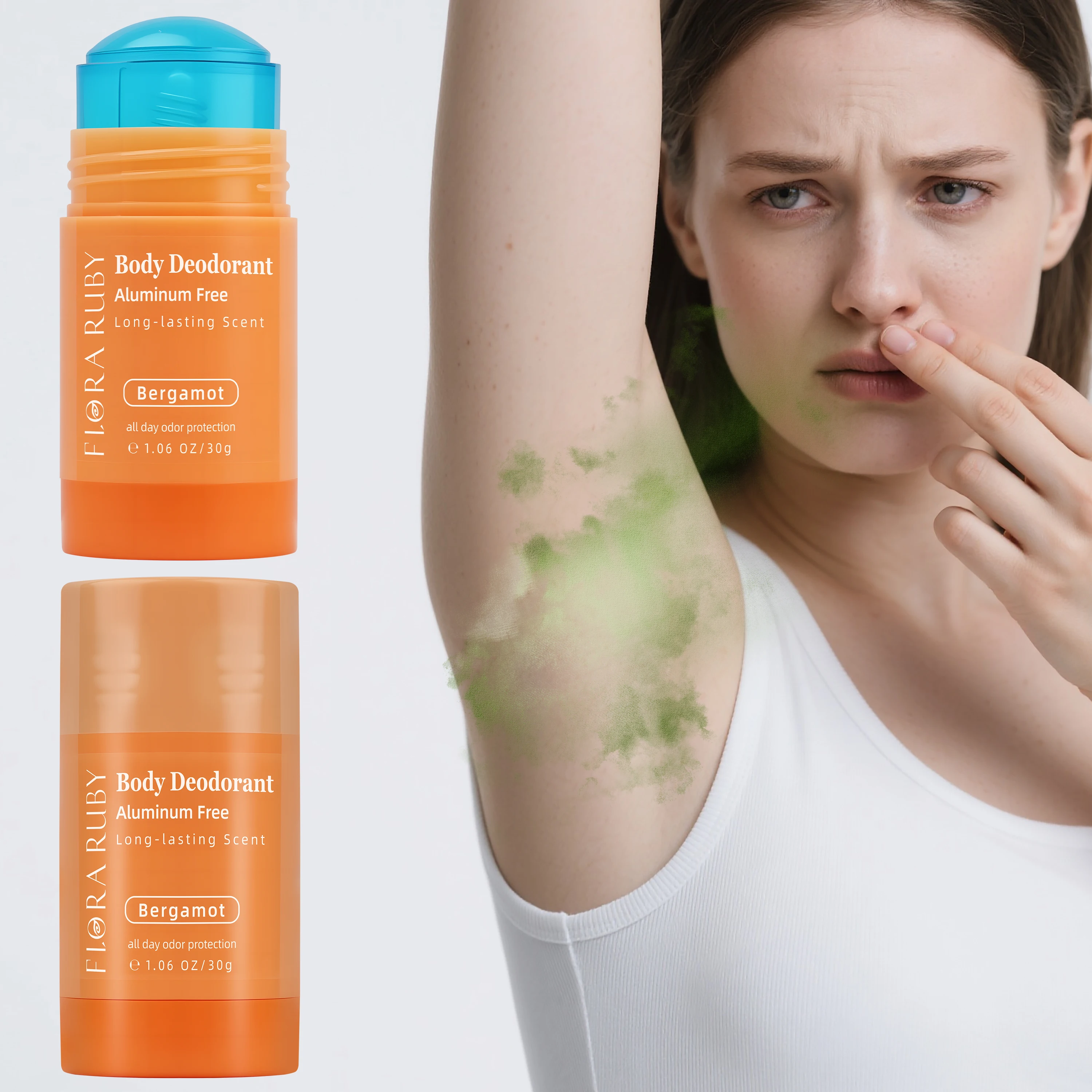 

Flora Deodorant Stick aluminum free 30g/1.06oz plant extration long lasting scent super fresh all day ,easy to carry and use