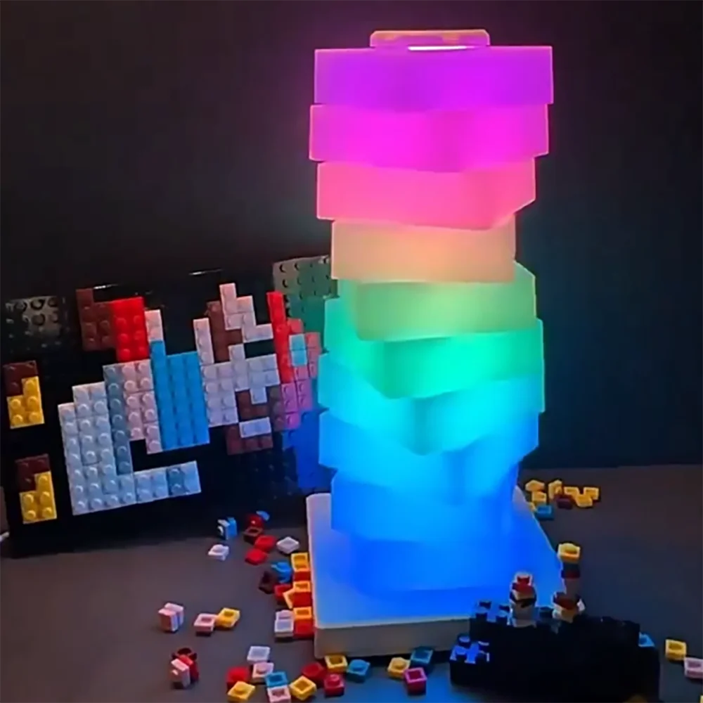 

Bedroom bedside table decorative light DIY color changing table lamp RGB 16 color LED light touch switch Multi step light