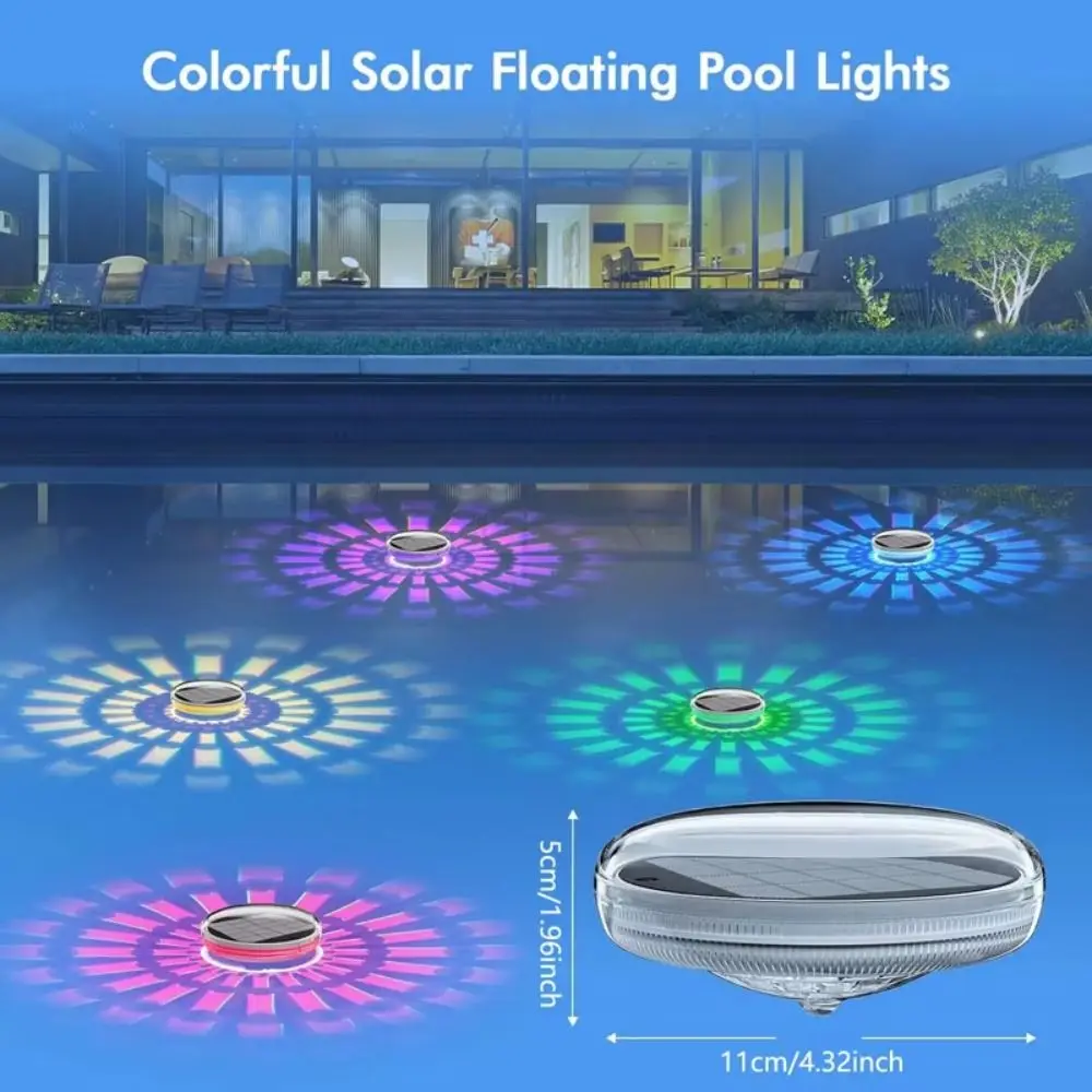Solar Powered Solar Floating Pond Light 12 Modes with Remote Control Solar Water Drift Lamp Timed High Quality