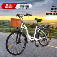 EU Stock DYU C6 Electric Bike 350W Motor 36V12.5AH Removable Lithium Battery Life 55km Electric Bicycle 26 In Tire Urban E Bike