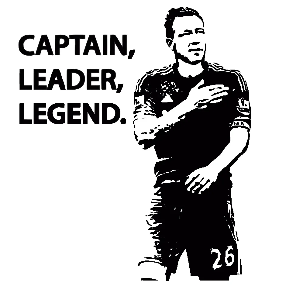 

Captain Leader Legend John Terry England Fan Football soccer Decal Wall Art Sticker Decor removable self-adhesive