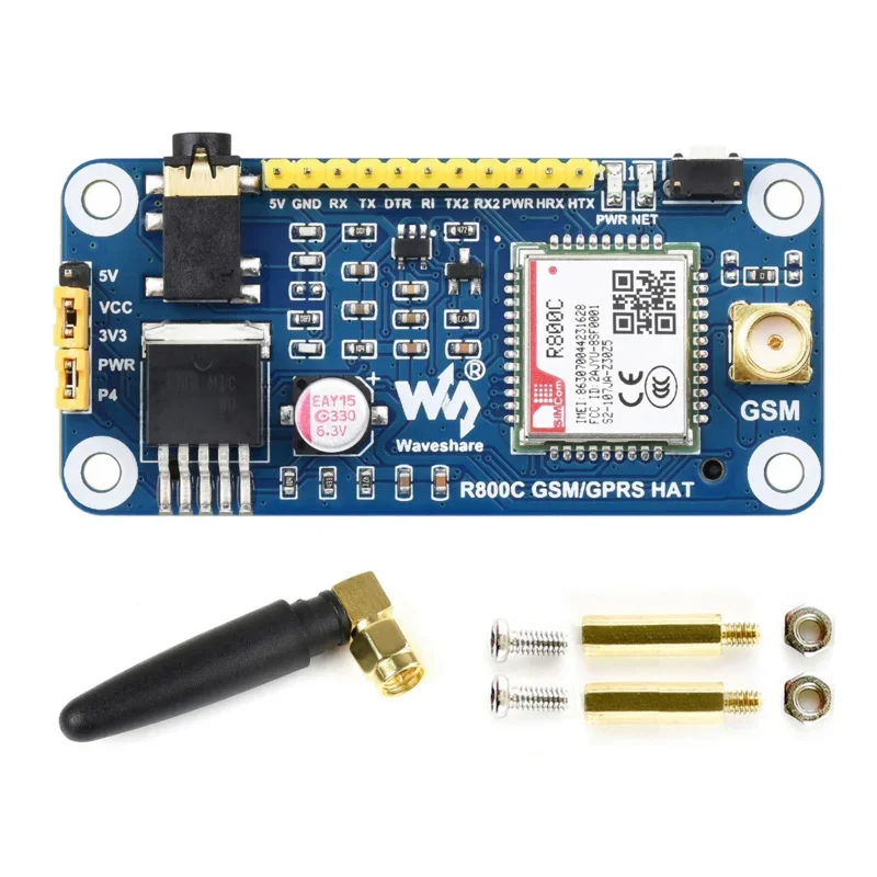 

2G GSM GPRS Expansion Board Breakout Shield HAT Kit For RPI Raspberry Pi Zero 2 WH 2W 3 Model B 3B Plus 4 4B Accessories