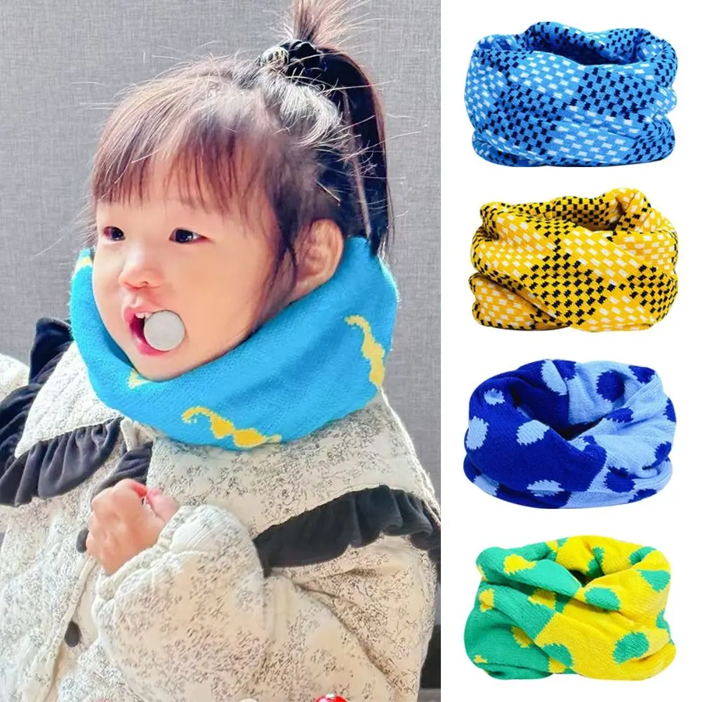 

Fashion Warm Kids Winter Scarf Windproof Soft Neck Warmer Thick Cute Knitted Scarf Baby Boys Girls