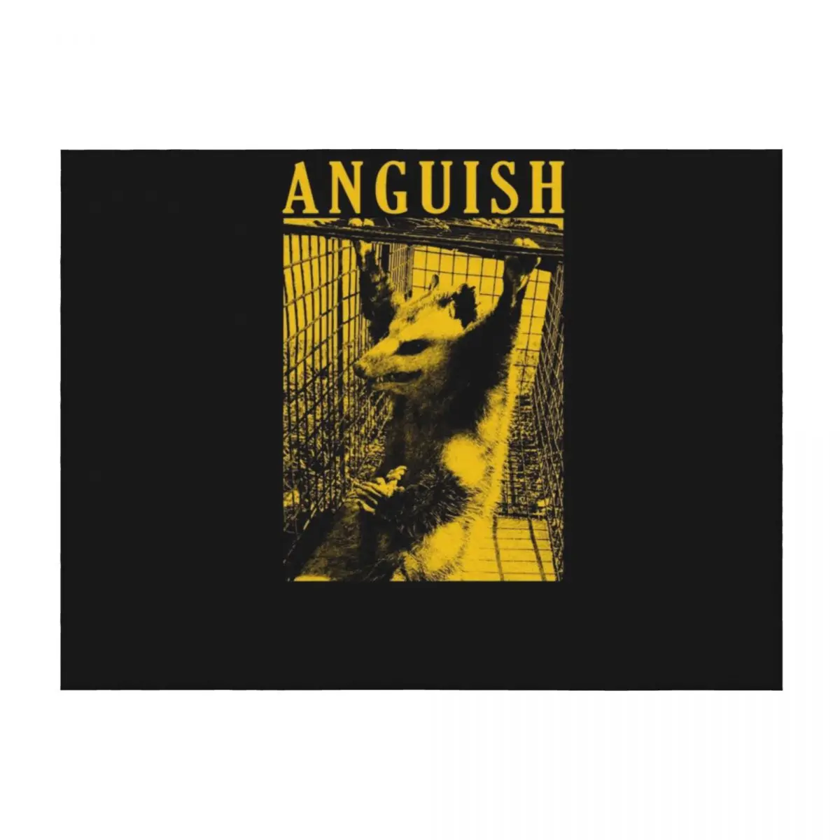 

Possum Mood: Anguish Throw Blanket Retros halloween Hairy Decorative Sofas Blankets
