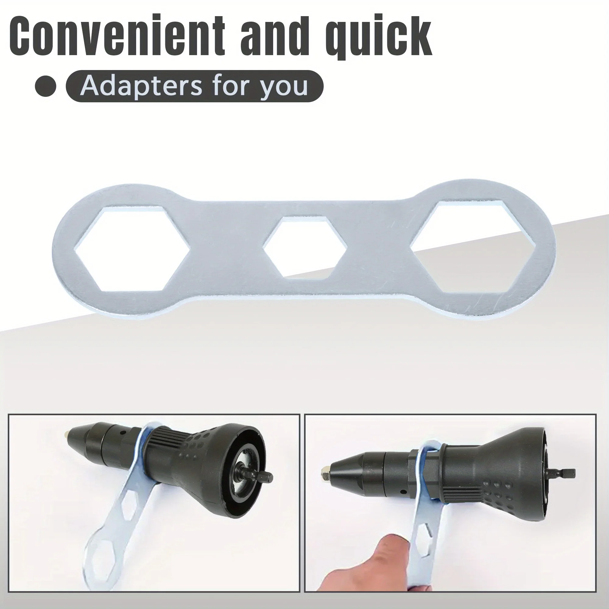 Black Electric Rivet Nut Gun Drill Adapter for Cordless Riveting Tool Insert Nut Adaptor Drill Adapter