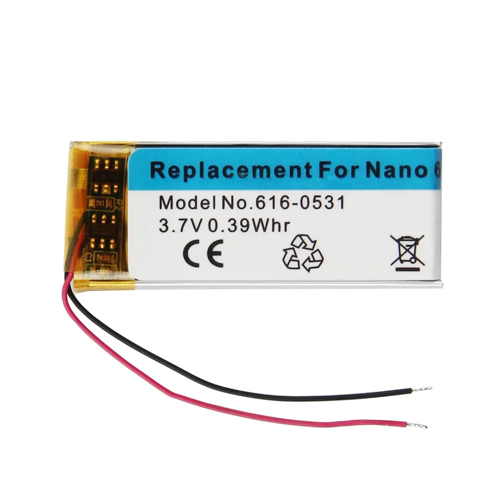 Replacement Battery for iPod Nano 4 5 6 7 Nano4 Nano5 Nano6 Nano7 616-0406 616-0467  616-0531 616-0640 4th 5th 6th 7th Batterij