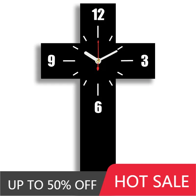 Modern Cross Wall Clock Living Room Silent Art Wall Watch Creative Decorative Bedroom Clock Simple Home Decoration Accessories