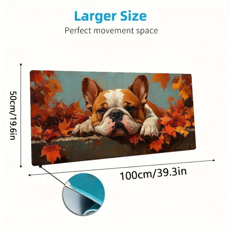 لوحة ماوس بتصميم أوراق الخريف كبيرة جدًا، ديكور RV، حصيرة ماوس ألعاب مكتبية غير قابلة للانزلاق، قاعدة قهوة، ديكور سطح الطاولة #5