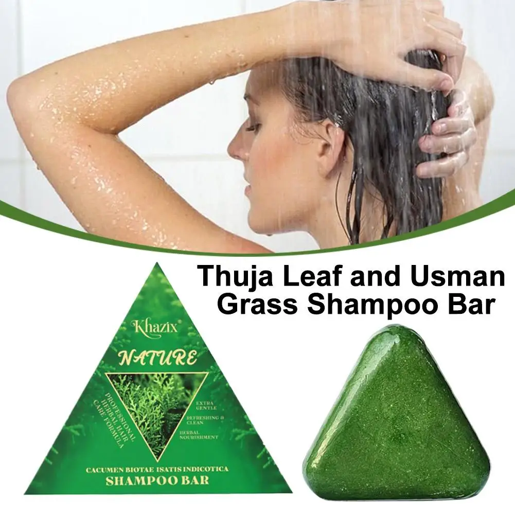 

120g Usman Grass Shampoo Handmade Soap Hair Nourishing Hair Fluffy Soothing Refreshing, Oil Follicles Control E1L0