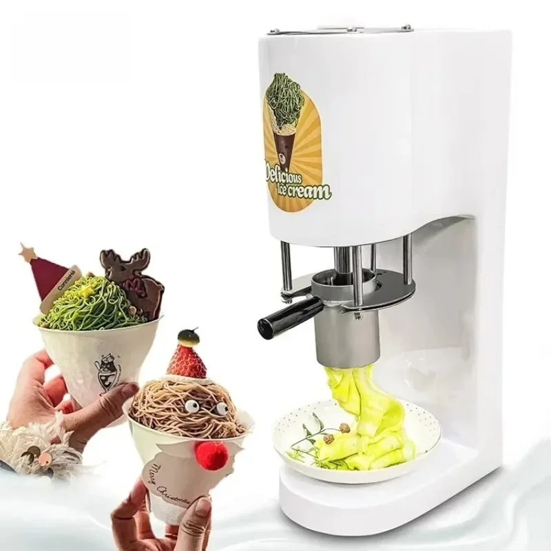 

Italian Gelato Ice Cream Maker Spaghetti Noodle Shape Making Machine Ice Cream Snack Equipment