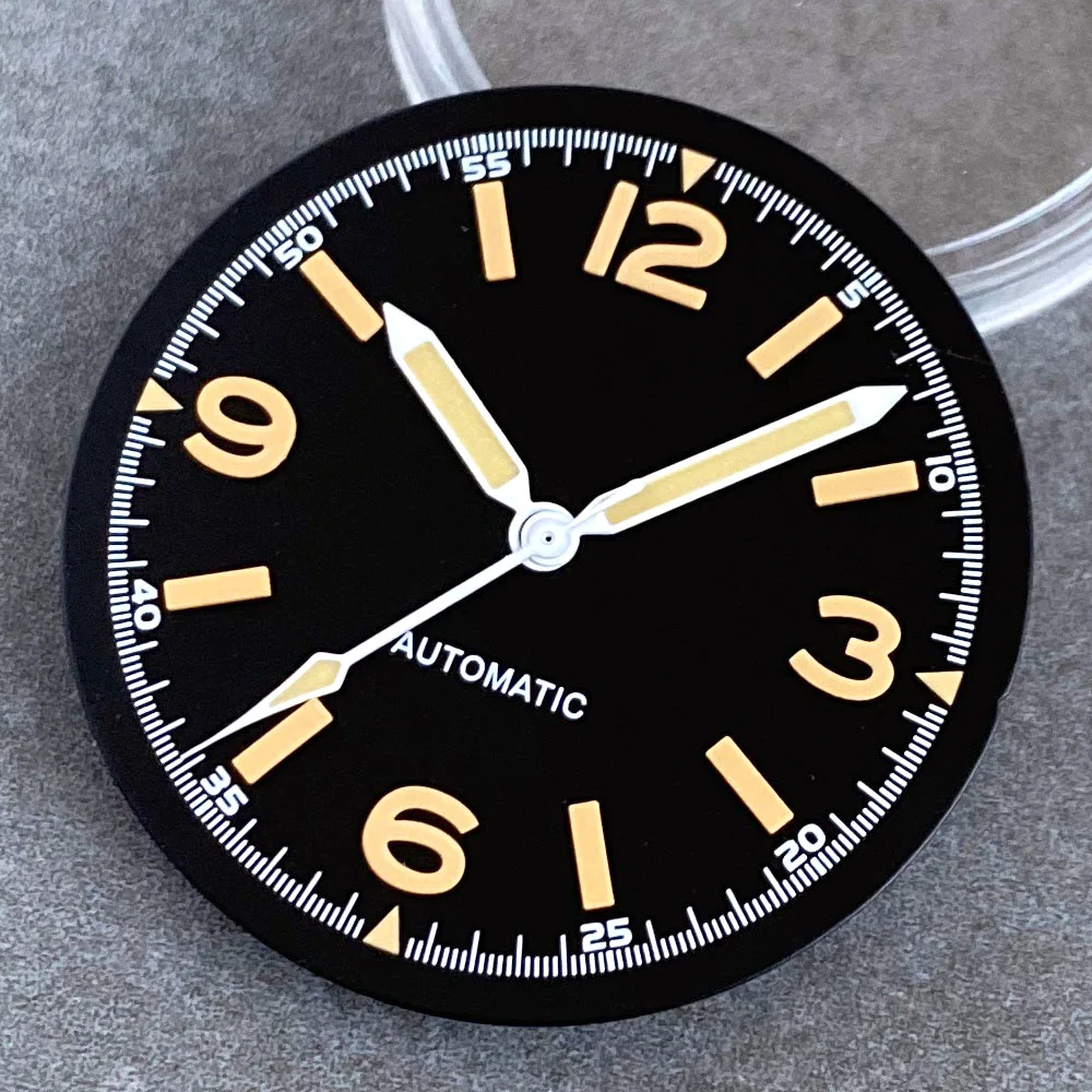 Modification 29mm Black Sterile Watch Dial Face For Fifty-Fathoms Collection NH35 NH36 ETA2824 PT5000 Movement Watch Accessories