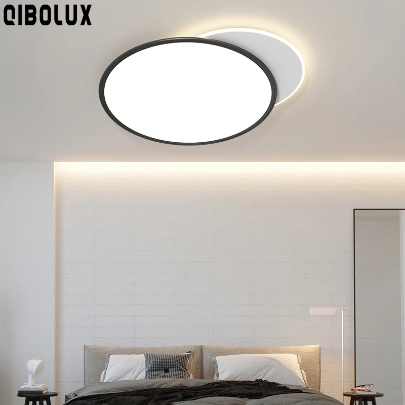 Ultra Thin LED Ceiling Lighting White Black Room Decor Indoor Ceiling Light For Kitchen Bedroom Living Room Balcony Kitchen Lamp