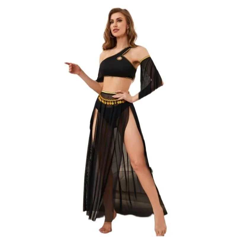 

Sexy Lingerie Halloween Costume Dance Performance Outfit Lace Long Dress Women's Home Wear Set Sexy Costume Women