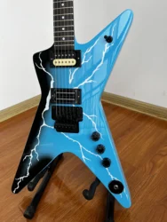 Blue Dimebag Dean Electric Guitar ML From Hell Lighting Body Bridge subsidence