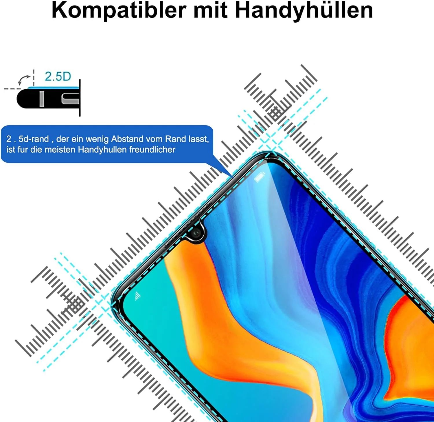 1/4 piece high-definition tempered film HD+high-quality tempered glass For HUAWEI P30 P30Lite screen protector glass film