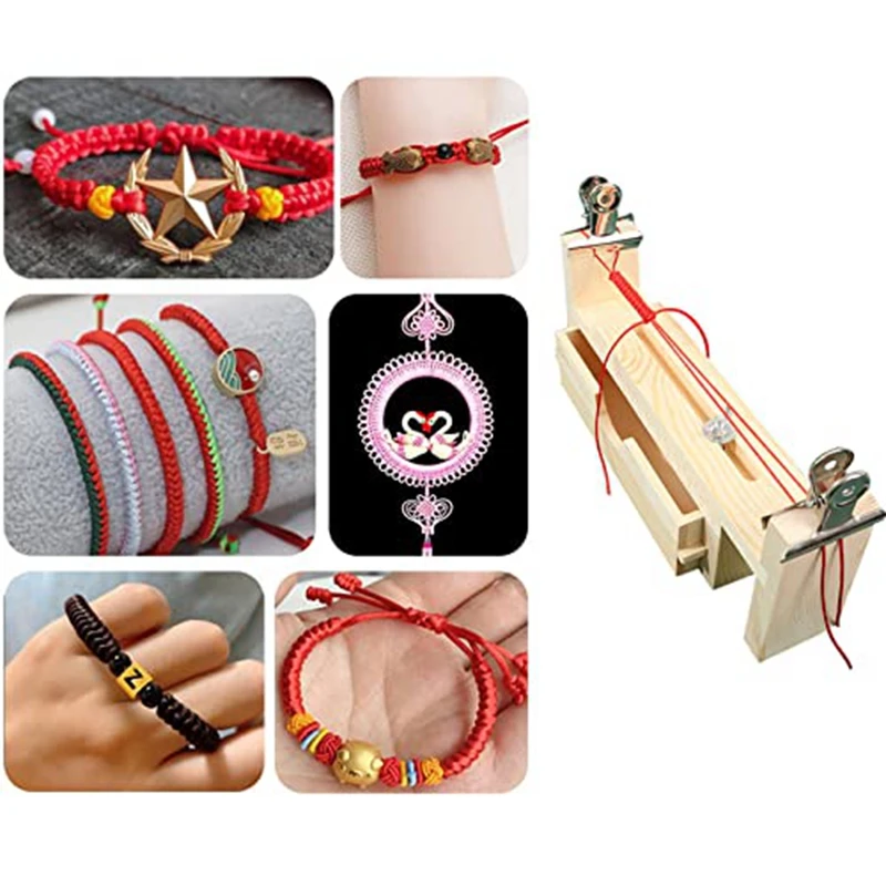 Paracord Jig Bracelet Maker Wood Jig Bracelet Maker U Shape Clear Scale Bracelet with 2 Clamp-A51M