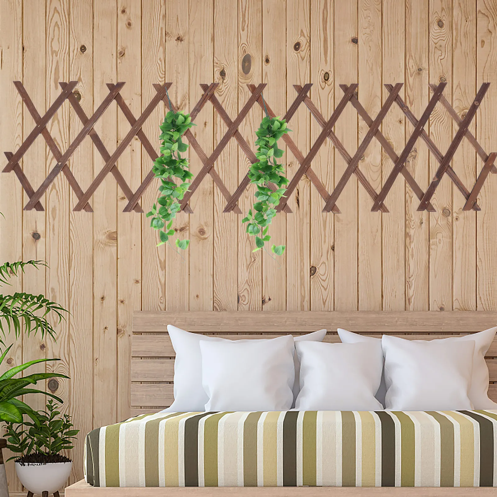 

Wood Fence High Class Material Long Time Use Beautiful Appearance Garden Yard Scene Decor Christmas Tree Fence Outdoor Gardening