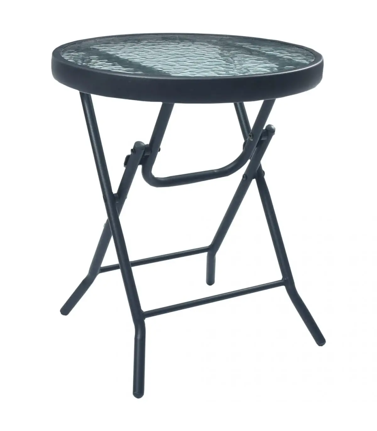 Garden tables Bistro Garden table steel and black glass 40x46 cm