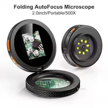 500X Autofocus Digital Microscope 1080P Video Coin Microscopio Wiht 8Leds for Electronics Repair Seniors Reading Windows/Mac