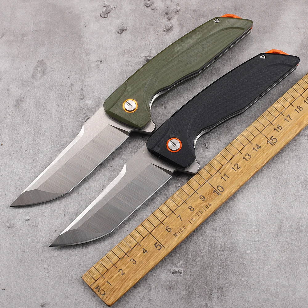 

D2 SteelBlade Color G10 Handle BearingCamping Hunting Outdoor FIshing Survival Folding Knife EDC Tool