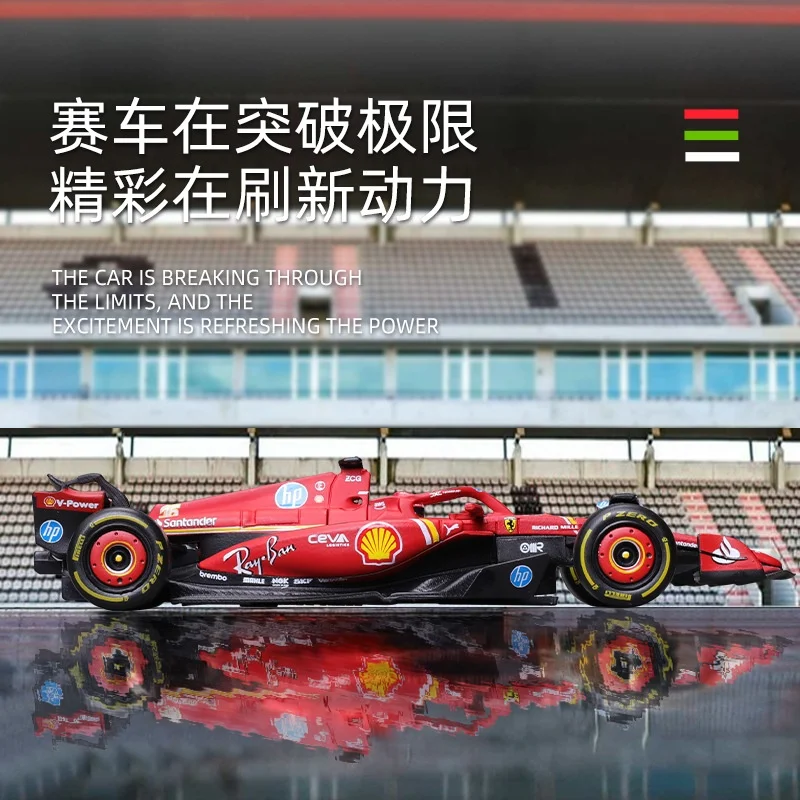 Bburago F1 1:43 Ferrari Alliage Sf-24 Miniature Moulé Sous Pression Modèle Formule 1 Course Alliage De Luxe Véhicule Jouets F1 Voiture Enfants Cadeaux, 2024 Nouveau