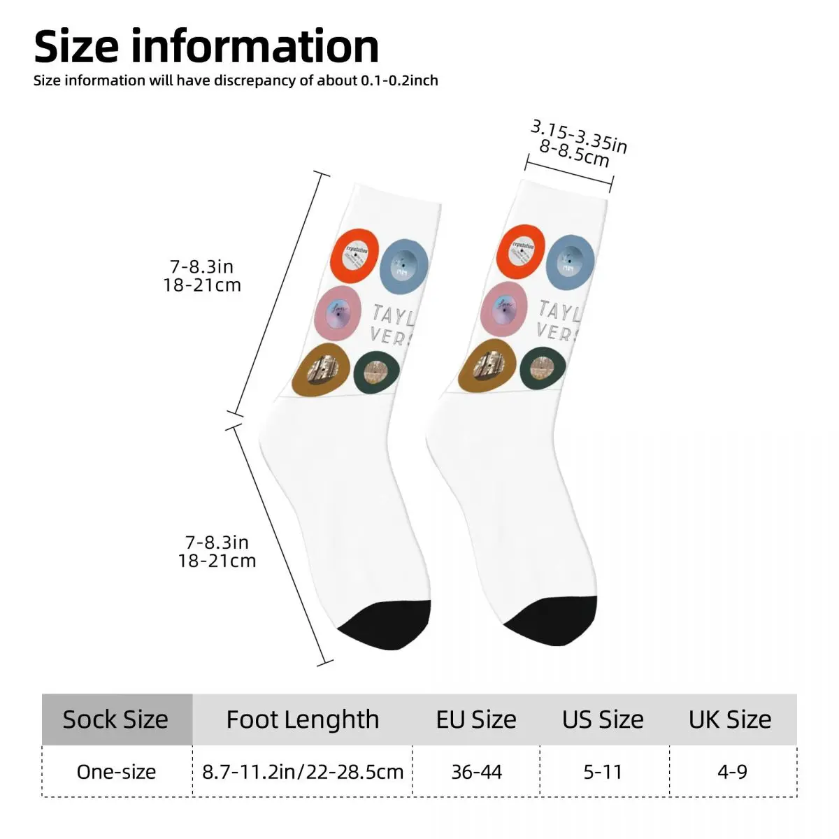 Taylors versión Eras Tour álbumes calcetines Harajuku medias súper suaves calcetines largos accesorios para regalos de Navidad para hombre y mujer