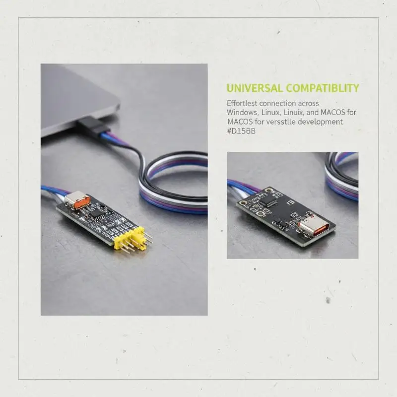 Dual Channel CH342K USB to TTL Serial Converter Type-C 3Mbps 1.8/3.3/5V for Student Electronic Experiment Projects