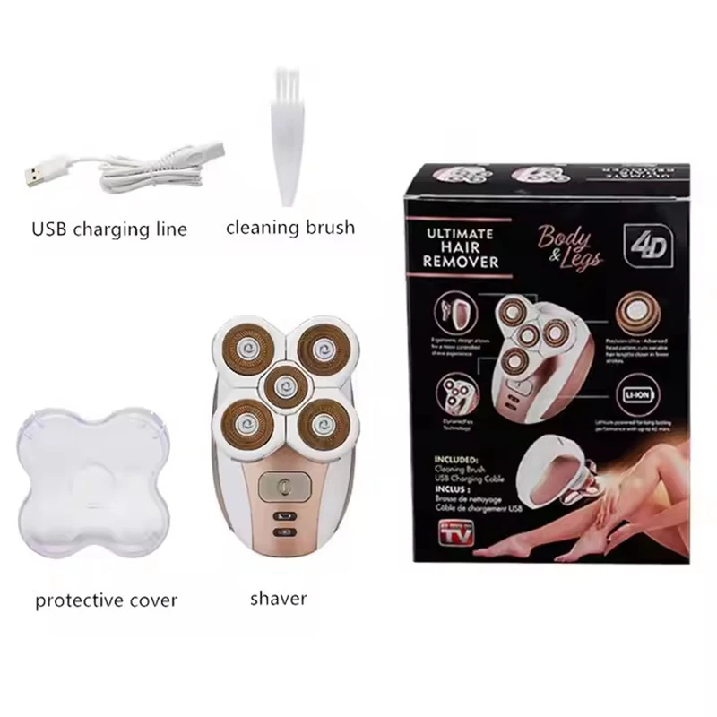Pencukur kaki elektrik untuk wanita, pisau cukur wanita tanpa rasa sakit dapat diisi ulang untuk pemangkas Bikini wanita ketiak lengan bawah tubuh wajah bibir