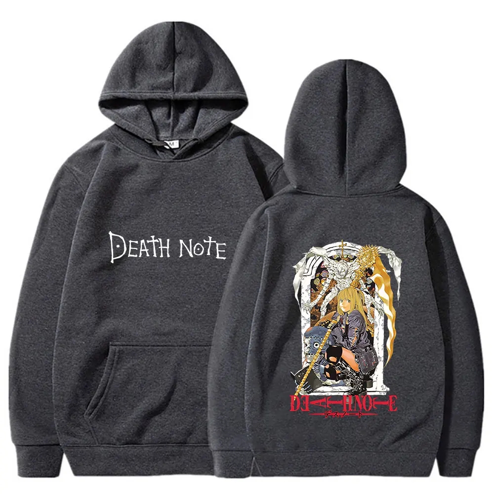 Anime Death Note Hoodie Hip Hop Misa Print Hooded Sweatshirts Men Women Manga Unisex Oversize Harajuku Cool Streetwear Pullover