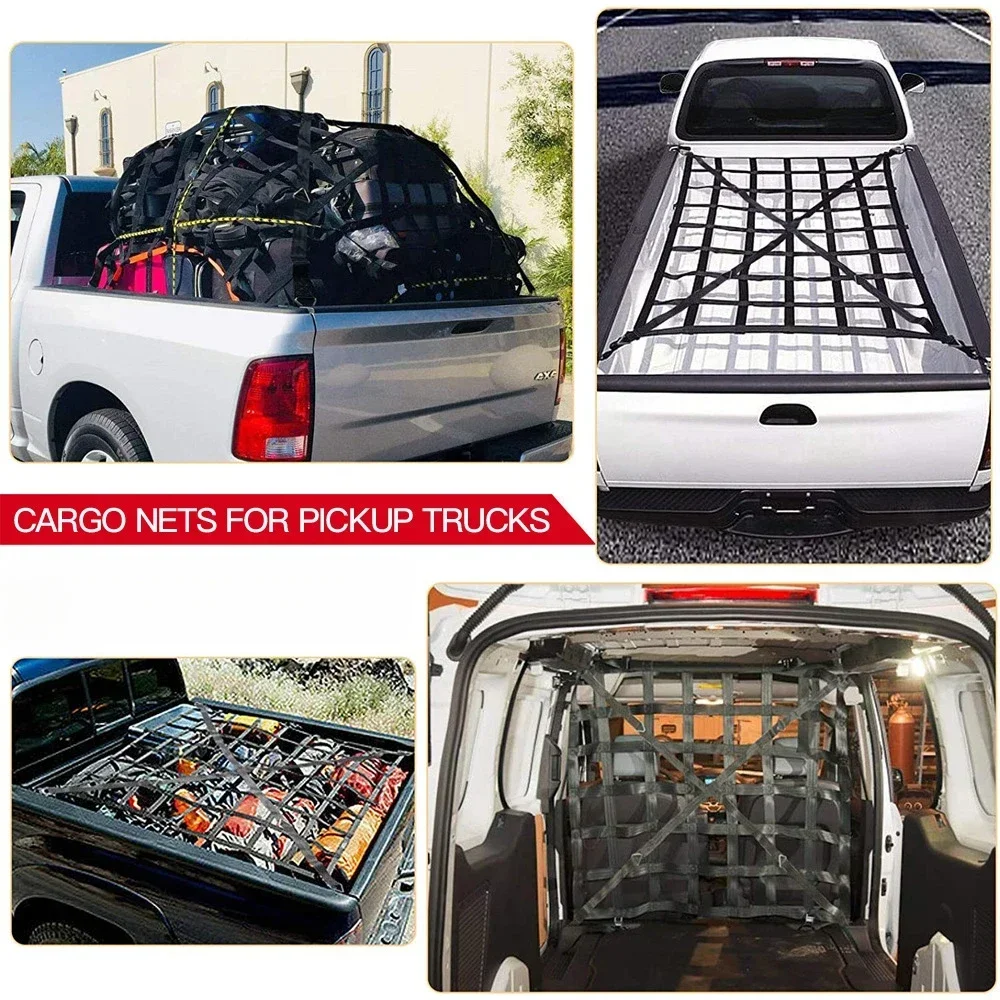 Heavy Duty PVC Webbing Roof Rack Cargo Net Safetyweb Control Net for Truck Pickup SUV Van Car Trunk Organizer