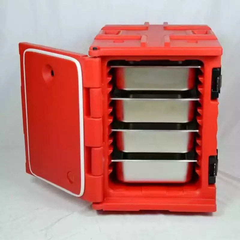 90L Insulated Food Pan Carrier Thermal Transport Container 650*450*635mm Front Loading Carton for Catering Hotel Restaurant
