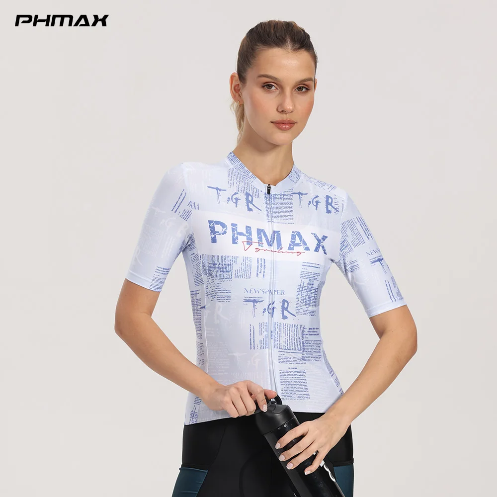 

Женская велосипедная майка PHMAX, летняя, с коротким рукавом, дышащая, быстросохнущая, с защитой от ультрафиолета SPF 50+, для шоссейных и горных велосипедов, профессиональная велосипедная одежда