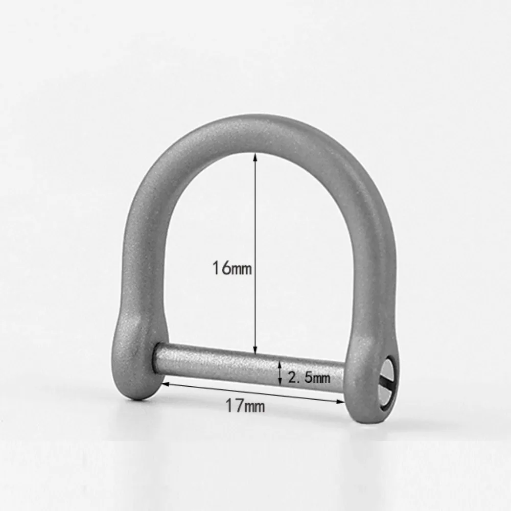 Inner Diameter 9/13/15/17/21mm Horseshoes Buckles Titanium Alloy 10 Styles D Bow Staples Carabiner Keychain Hook view 2