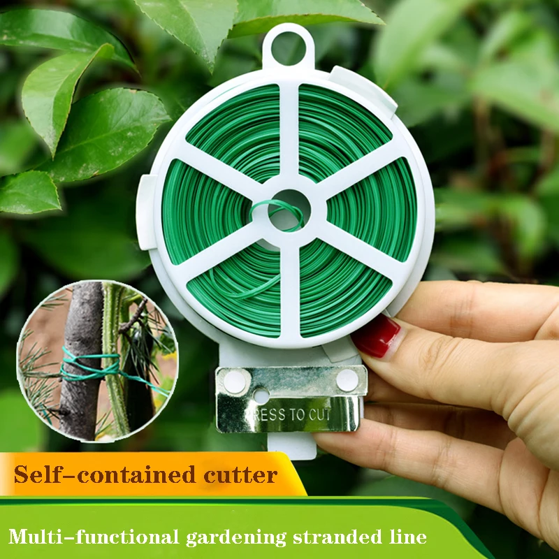 For supporting fl Gardening ties, plastic wire ties, iron wire for cutting ties, climbing rose plants fixing rope, bundling ties