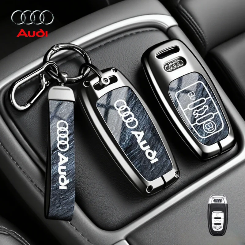 

Zinc Alloy Car Remote Key Case Cover Shell For Audi A1 A3 A4 8P 8L 8V A5 B6 B7 A6 A7 C5 C6 Q3 Q5 Q7 4F S3 S4 S6 RS3 TT Accessory