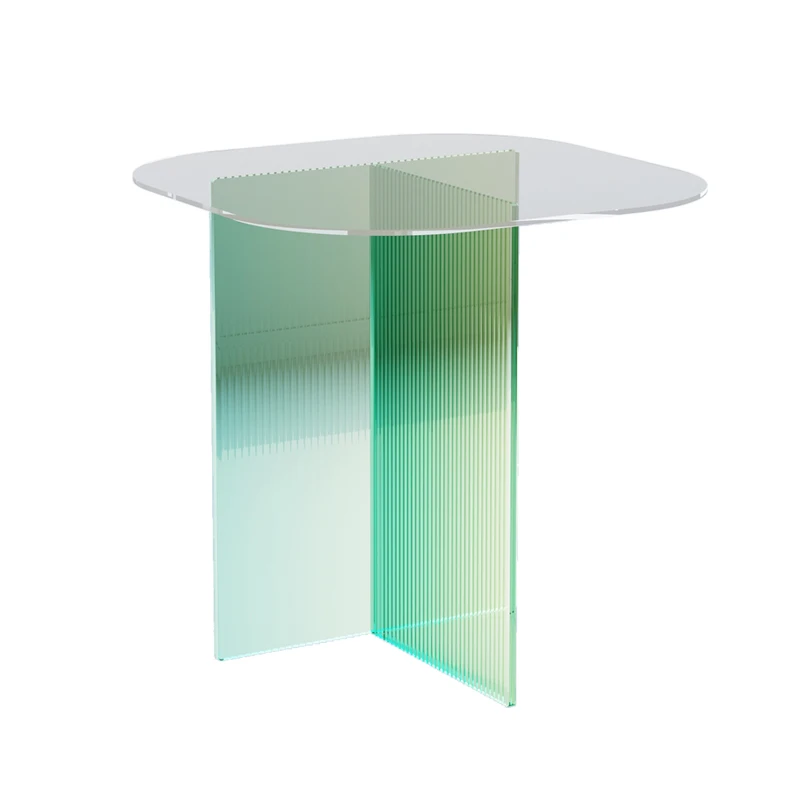 

Acrylic side table gradient color small apartment transparent corner table
