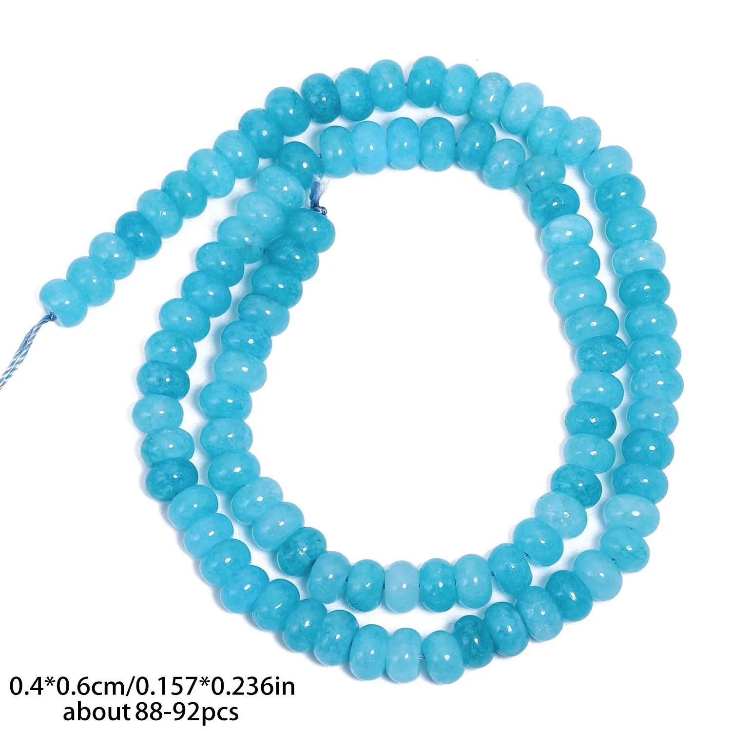 4x6mm Natürliche Abacus Rondelle Jade Quarz Perlen Stein Flache Runde DIY Charms Armbänder Lose Perlen Für Schmuck Machen liefert – Detail 8