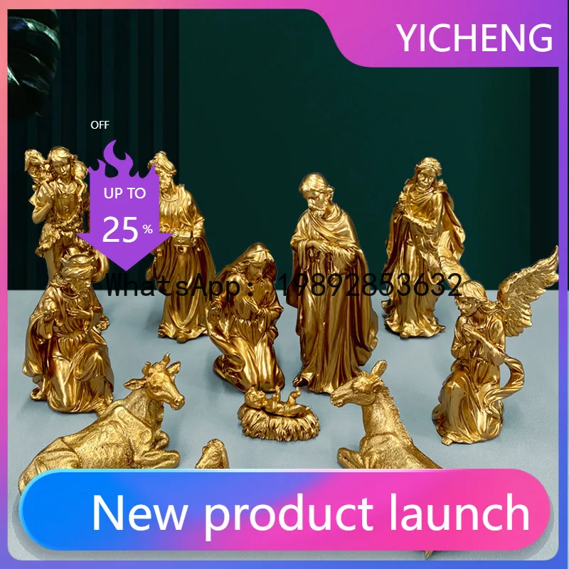 

Simulated Human Figure Sculpture Christ Catholicism Shepherd Angel Resin Handicrafts Jesus Home Decoration Ornaments