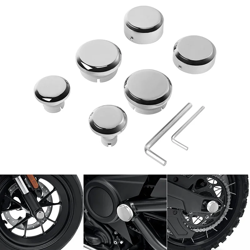 Front Rear Axle Nut Swingarm Pivot Bolt Covers Fit For Harley Cvo Pan America RA1250SE 2024 Sportster s RH1250S 2021-2024