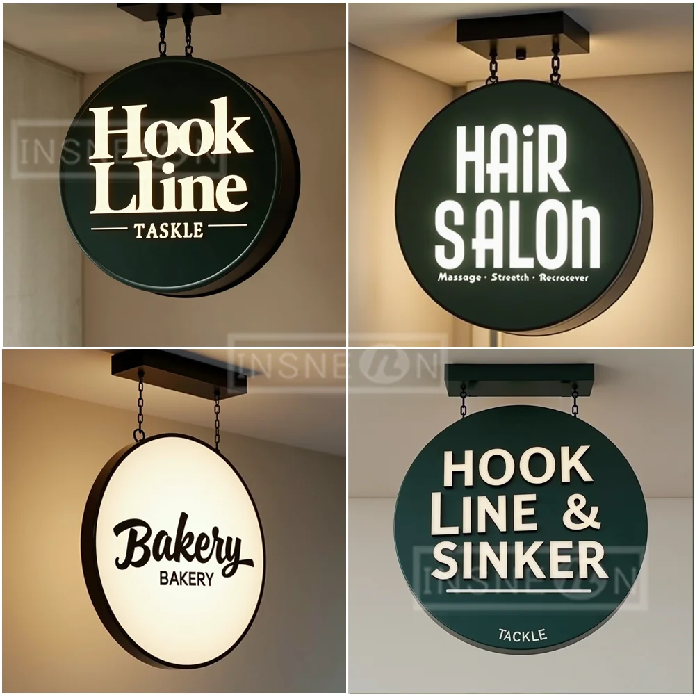 علامة منزلية مخصصة Led رسائل ضوء النيون لافتات الأعمال الاكريليك شعار جدار صندوق تصميم شخصي علامات مشرقة الإعلان في الهواء الطلق