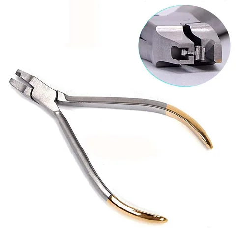 Bilashmart Dental Free Hook Clamp Forceps Free Hook Clamp Forceps Crimpable Hook Placement Stainless Steel Orthodontic Pliers Instrument De