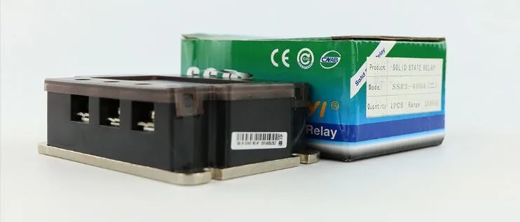 وافق AOYI CE 3-phase 380VAC 25A إلكترونيات الحالة الصلبة SSR3-25DA