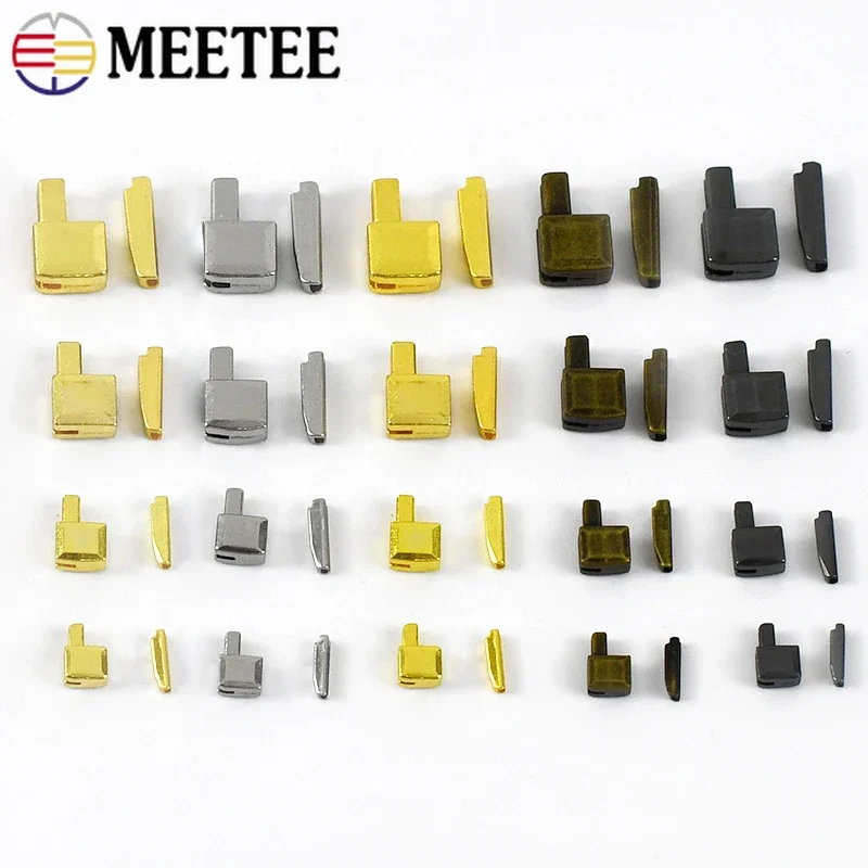 

20/50Sets 3# 5# 8#10# Zipper Stopper Open-End Zip Insert Pin Retainer Socket Zippers End Lock Replacement Zips Latch Accessories